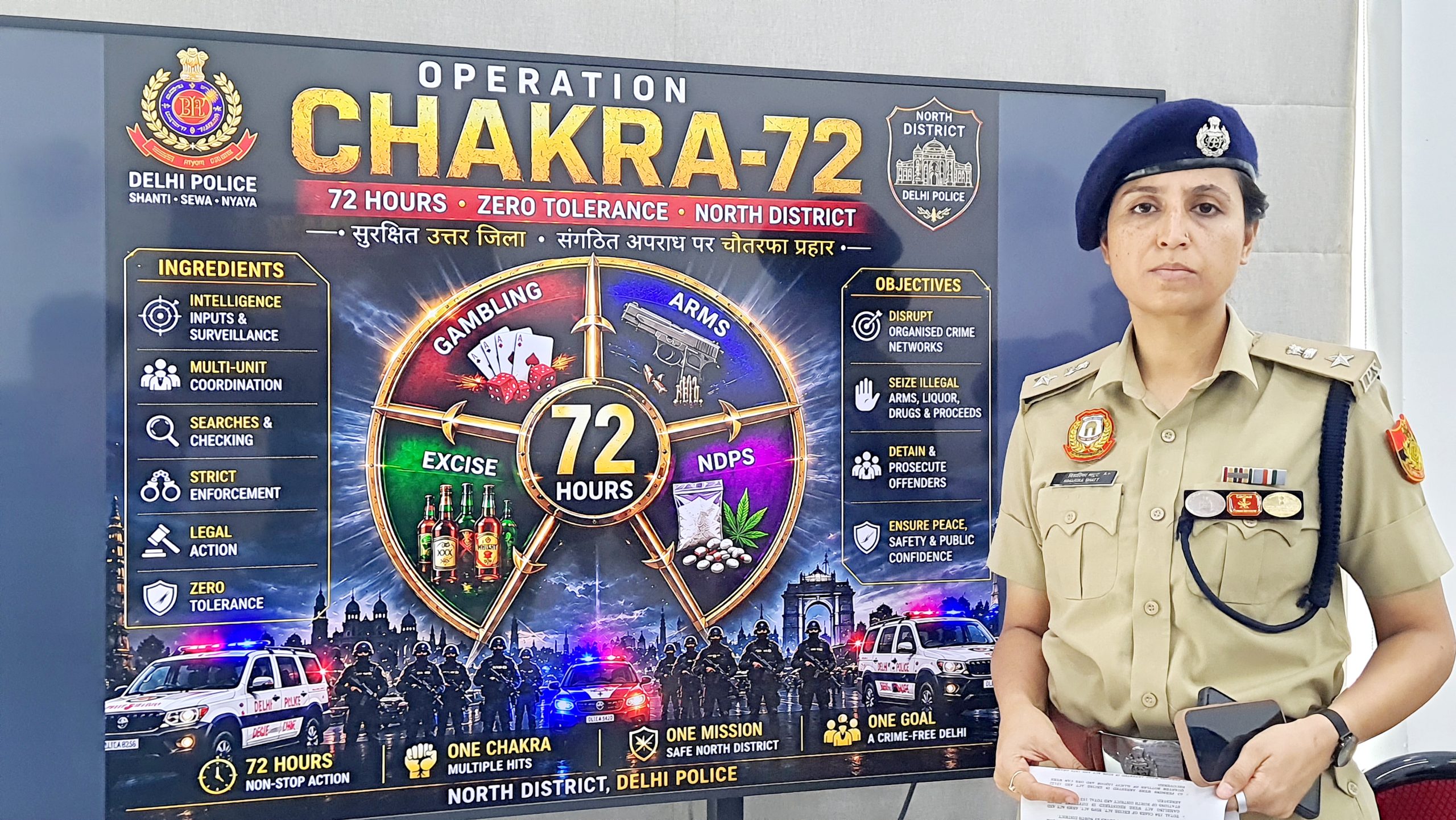 72 घंटे, 193 गिरफ्तारियां दिल्ली पुलिस के ‘ऑपरेशन चक्र 72’ ने तोड़ी अपराध की कमर